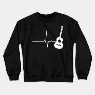 Acoustic Guitar Heartbeat Crewneck Sweatshirt